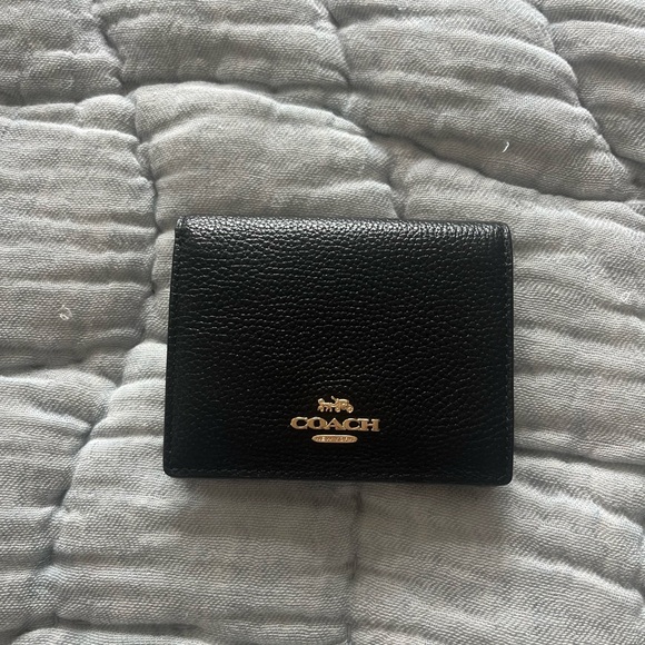 Coach Black Pebbled Leather Wallet - Picture 1 of 2